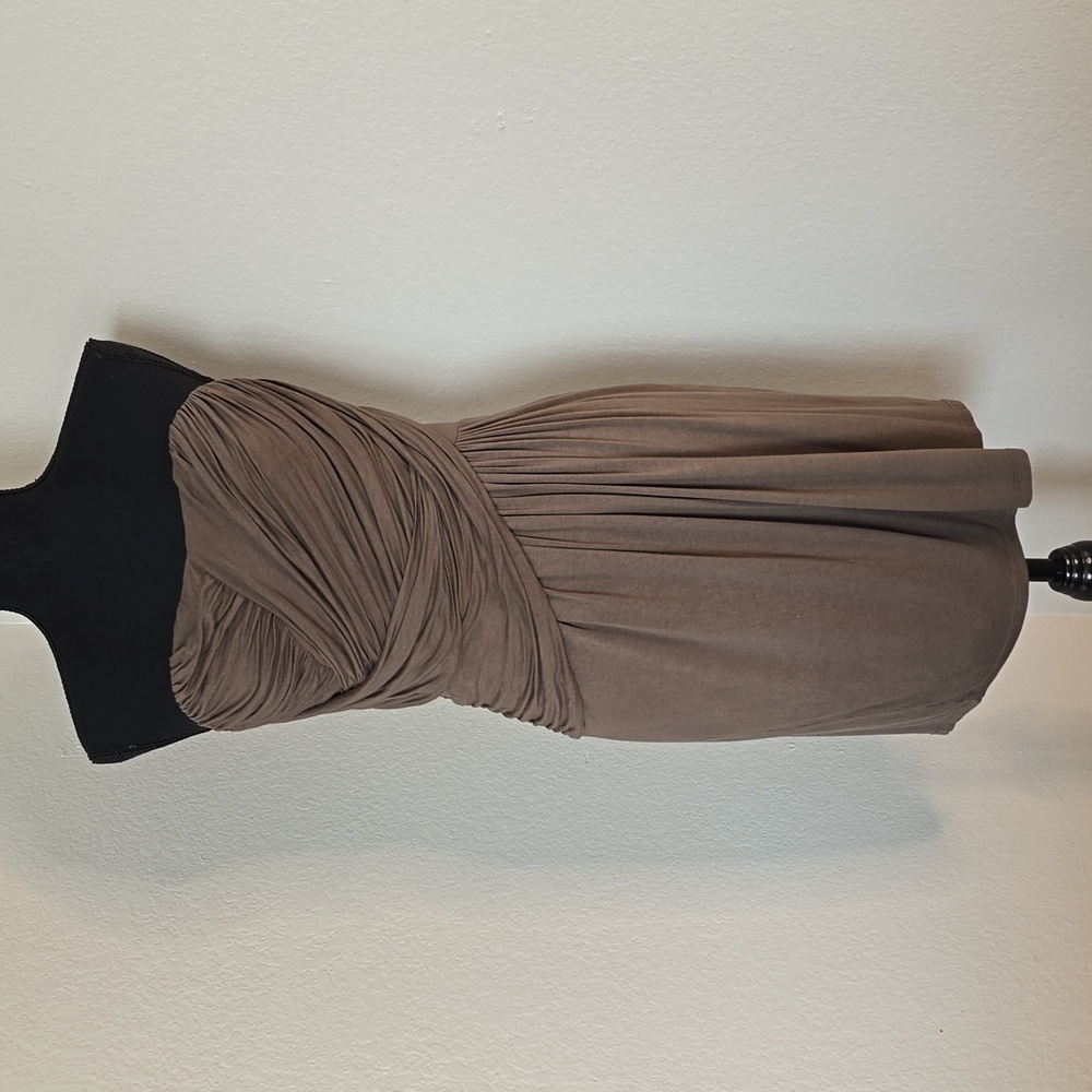 Express Strapless Mini Dress in Olive Size M